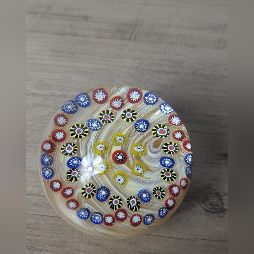 Gentile Glass Paperweight Millefiori MCM